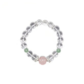 10mm Clear Quartz Rose Harmony and Love Bracelet