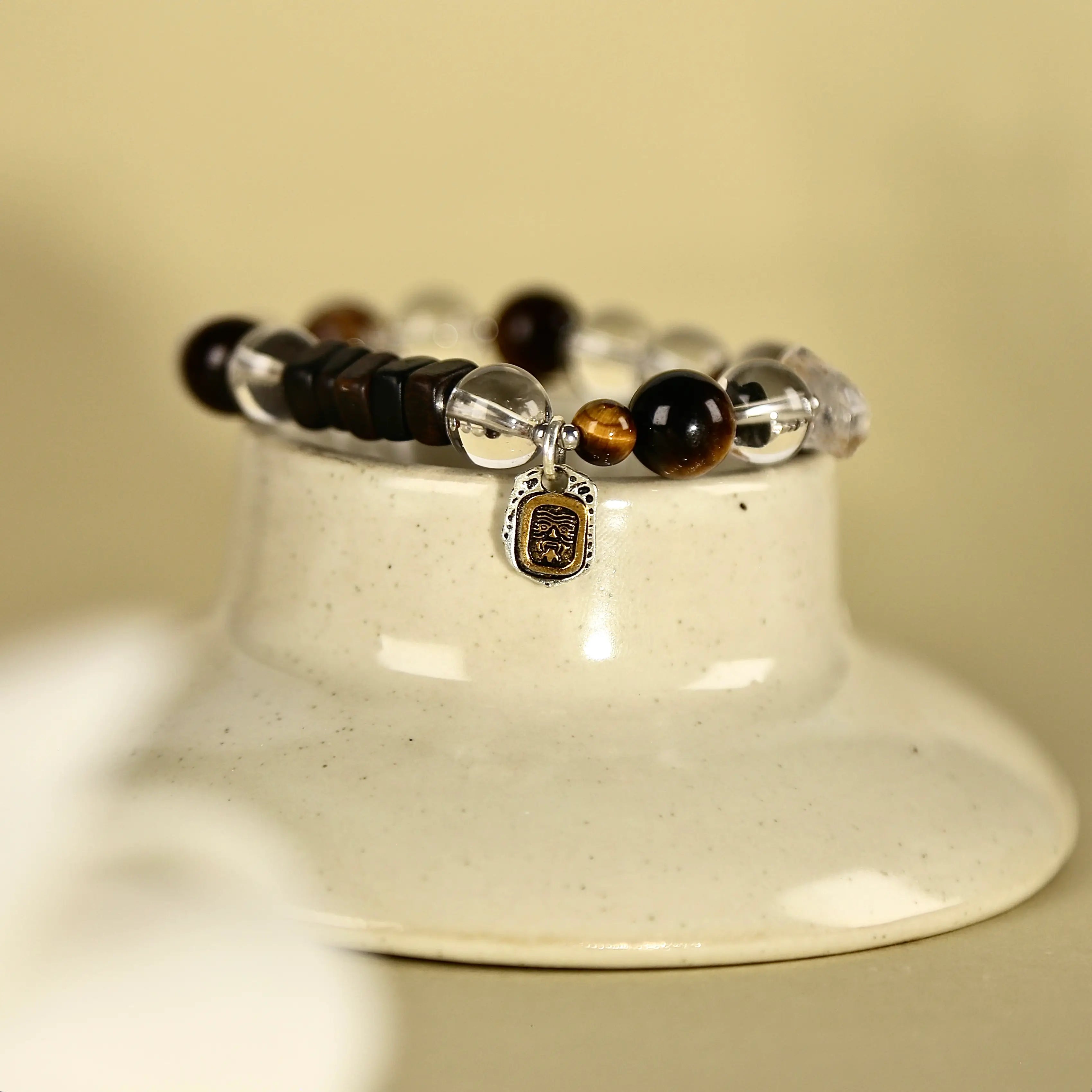10mm Natural White Crystal Bracelet for Clarity & Balance, Designed for Healing and Protection