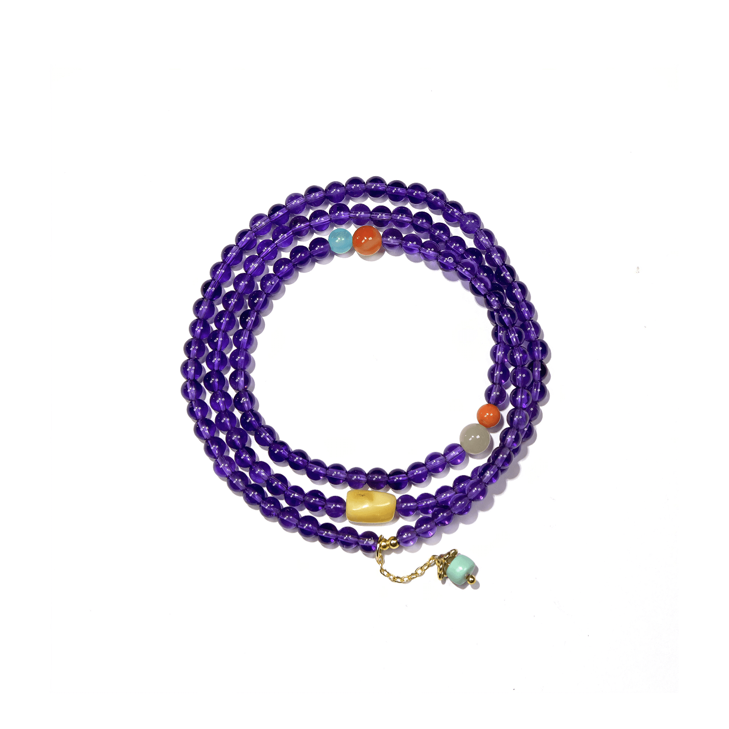 4.5mm Spiritual Harmony Amethyst Multi-Wrap Bracelet