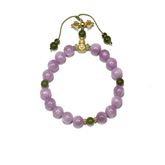 8.5mm Lepidolite Bracelet with Nameless Buddha, Designed for Healing and Love