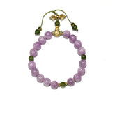 8.5mm Lepidolite Bracelet with Nameless Buddha, Designed for Healing and Love