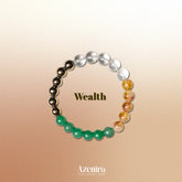 The Abundance Code wealth manifestation crystal bracelet with natural gemstones for abundance, prosperity, and success intentions