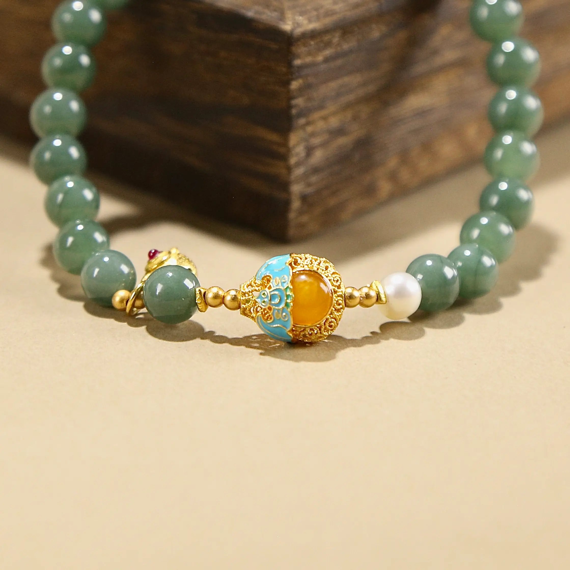 7mm Serenity & Elegance Blue Jadeite Bracelet