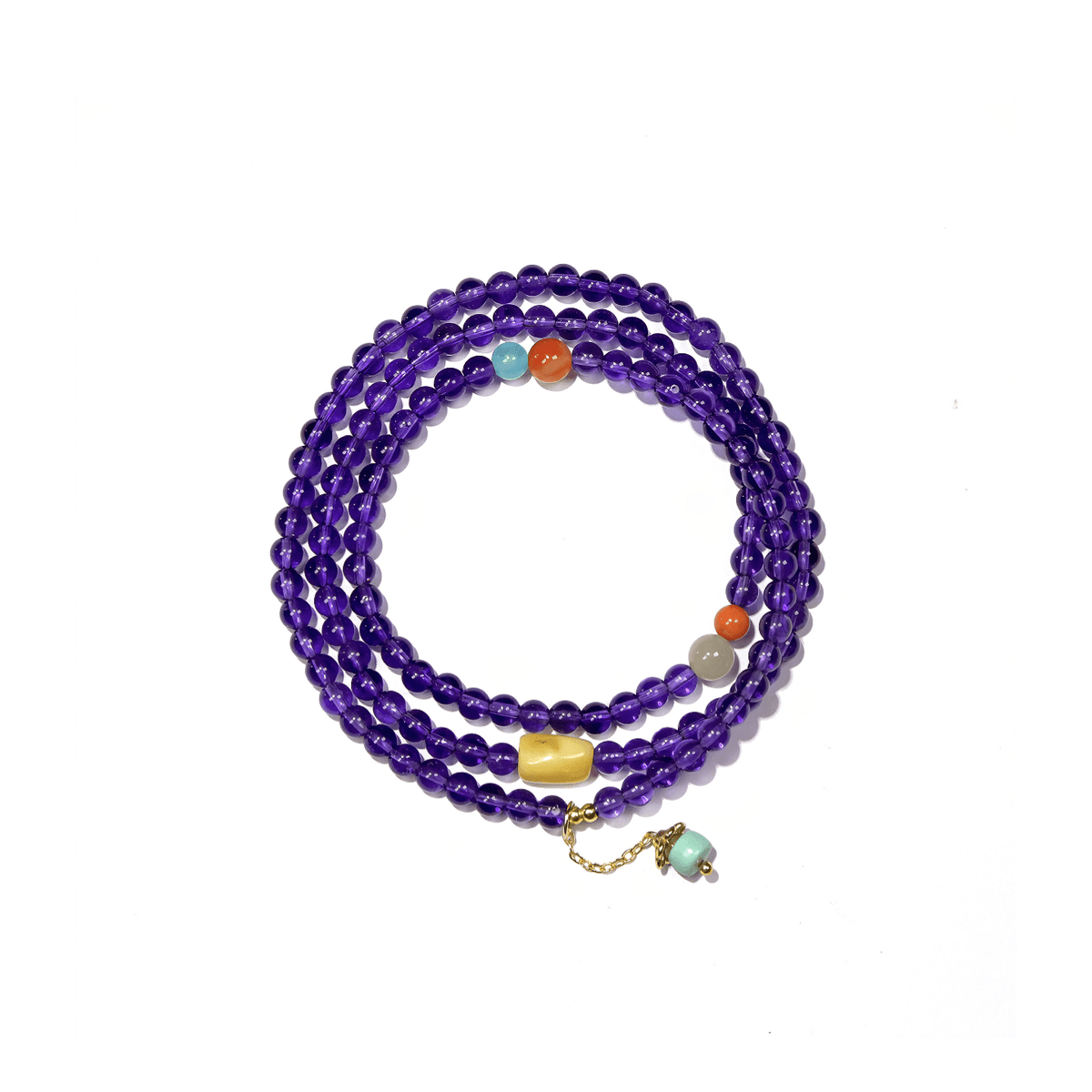 4.5mm Spiritual Harmony Amethyst Multi-Wrap Bracelet
