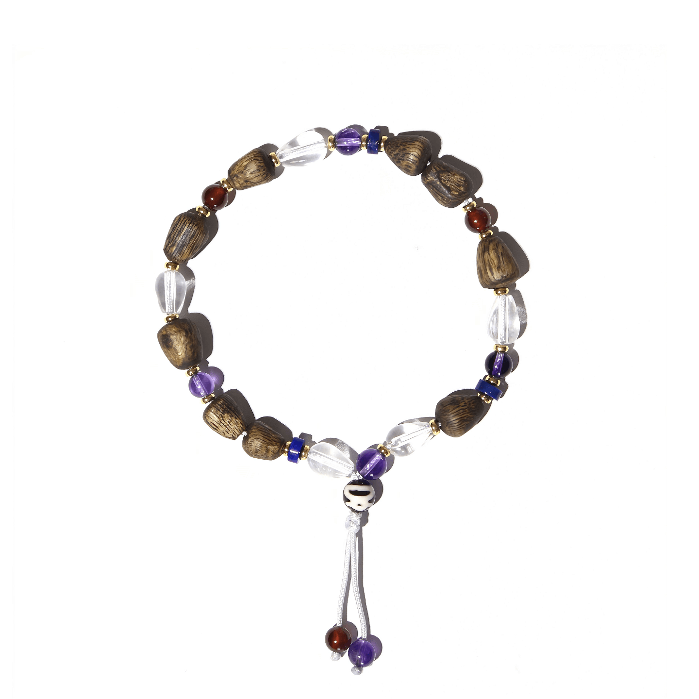 8mm Premium Kyara Agarwood Bracelet with Gemstones